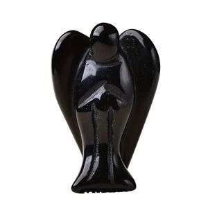 New! Natural Carved Angel Obsidian Stress Relieving Stone